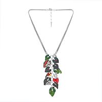 Колье TARATATA, Fabuleuse, с цветной смолой и узорами, TT-W25-01101-10M серебристый